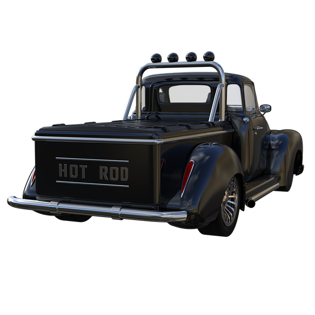 Free hotrod truck black lights illustration
