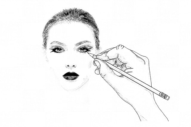 Free pen face woman illustration