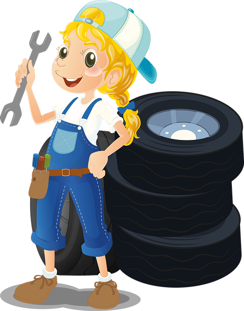 Free blonde repair wheel vector