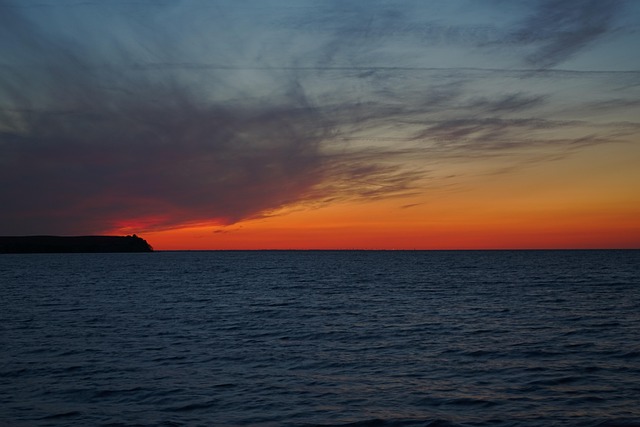 Efterglød, Skumring, Solnedgang