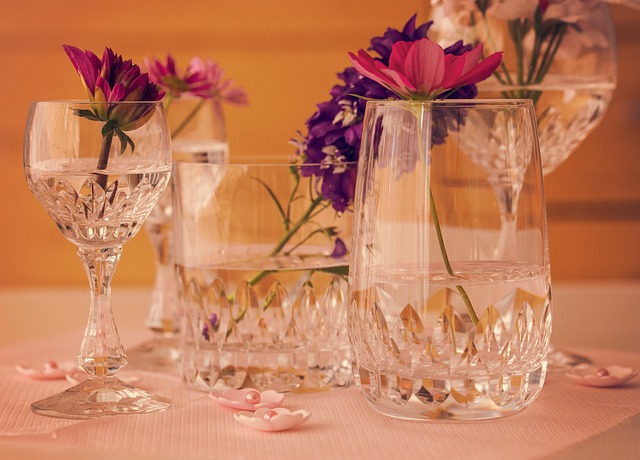 Blüten, Natur, Gläser, Blumentapete
