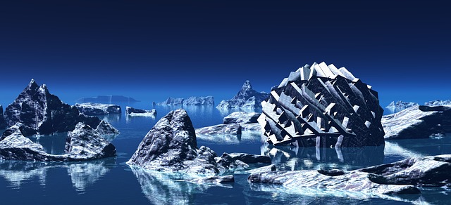 Water, ice, landscape and blue — photo by Serifa