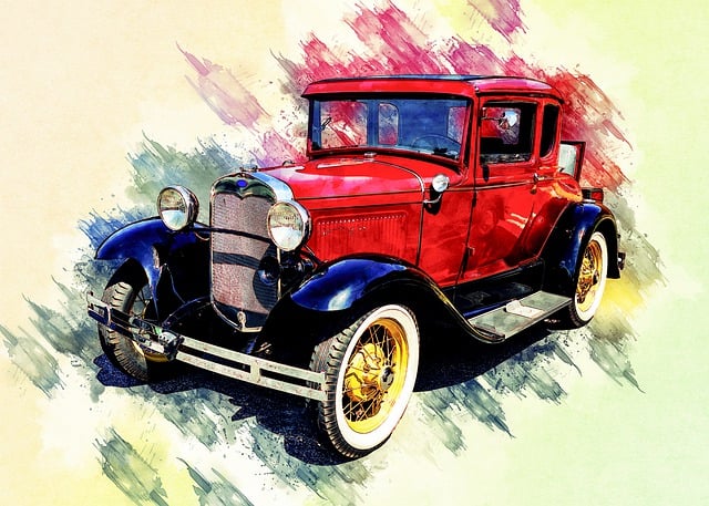Free vintage car antique old illustration