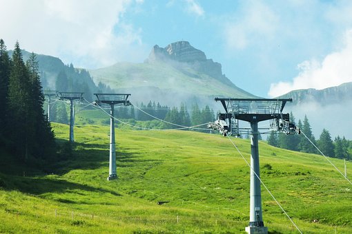Damüls, Áustria, Montanhas, Esquiar