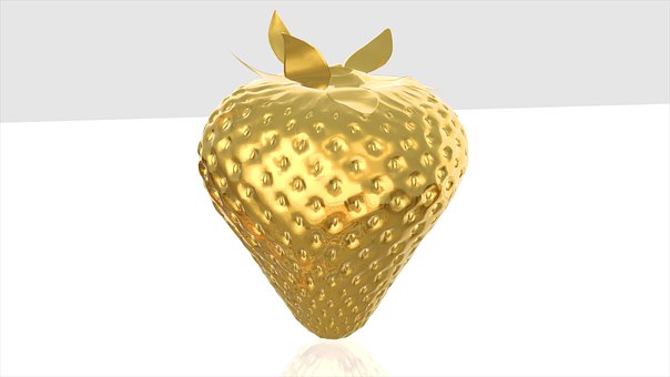 Fruta, Ouro, Ouro Objeto Isolado