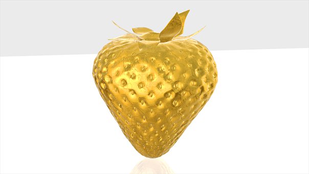 Fruta, Ouro, Ouro Objeto Isolado