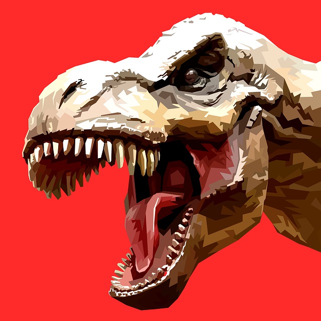 Dinosaurier, T-Rex, Polygonal