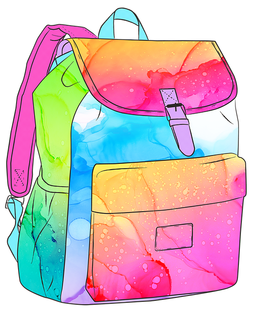 Free backpack handbag school illustration