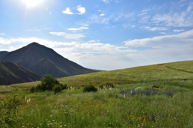 Terra, Mountain, Campo, Céu, Montanha