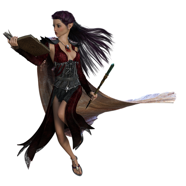 Free female elf fantasy illustration