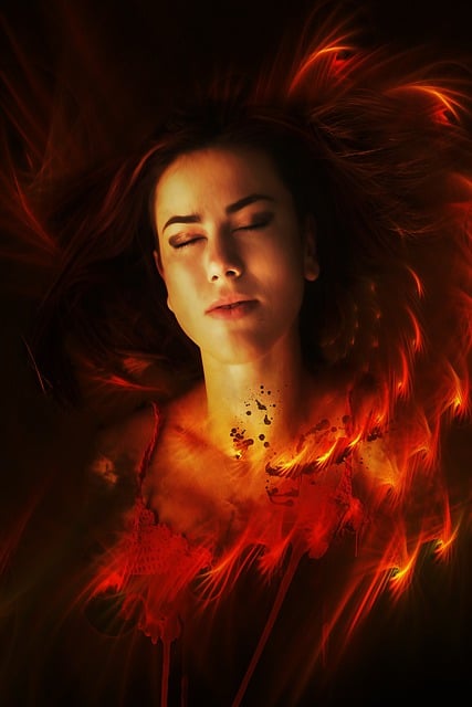 Free phoenix dark fantasy illustration