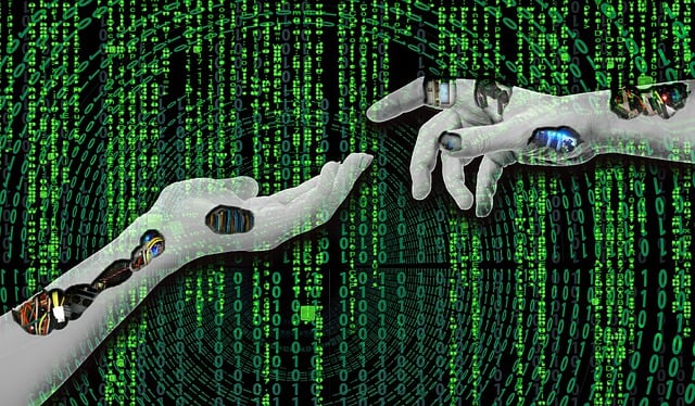 Free robots cyborg hands illustration