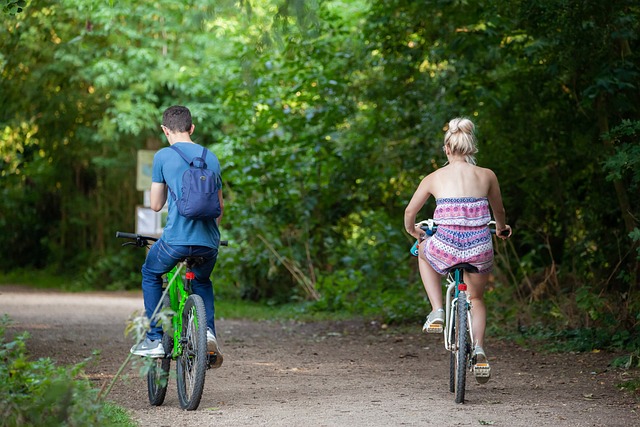 Free Bicycle Riding On A Path photo and picture