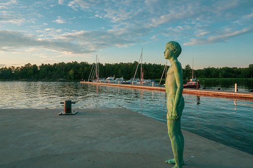 Free Statue Lake photo and picture