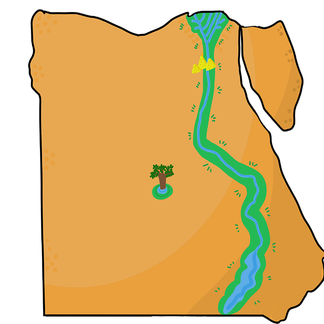 Free egypt cairo map illustration