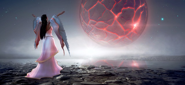 Free fantasy planet moon illustration