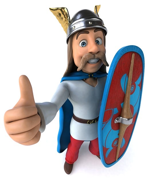 Free gaulois 3d helmet illustration