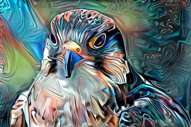 Free falcon nature art illustration