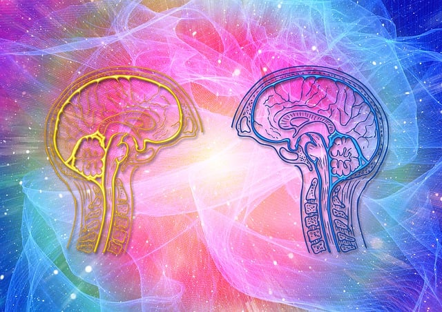 Free brain waves consciousness illustration
