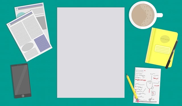 Free office working table illustration