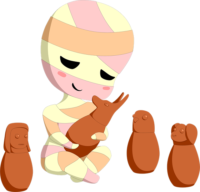 Free mummy canopus embalming illustration