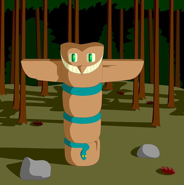 Free forest totem wood illustration