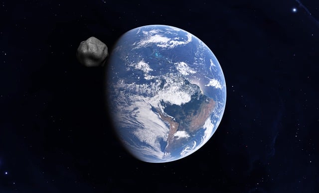 Free asteroid planet land illustration