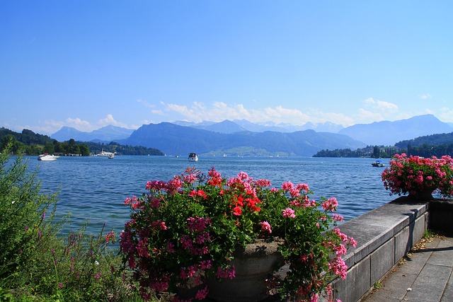 Sveits, Lucerne, Innsjø, Vann, Blå