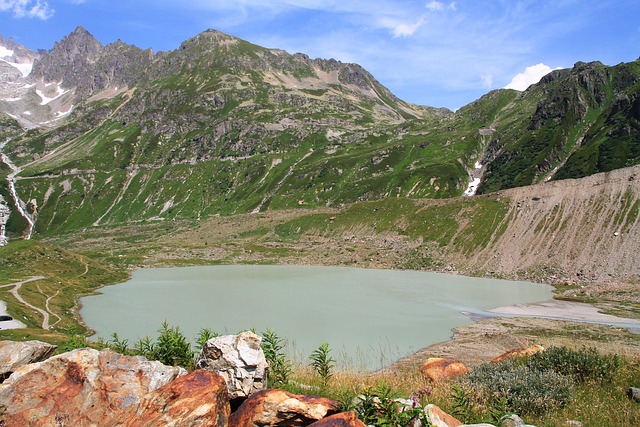 Sveits, Fjell, Innsjø, Vann, Himmel