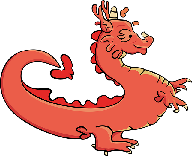 Free dragon fire dragon elemental illustration