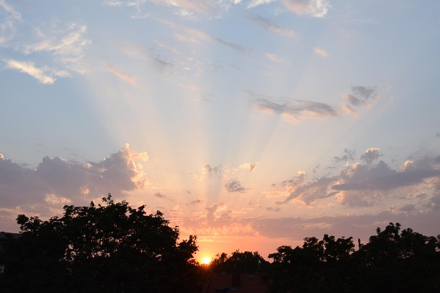 Free Sunset Sunbeams photo and picture