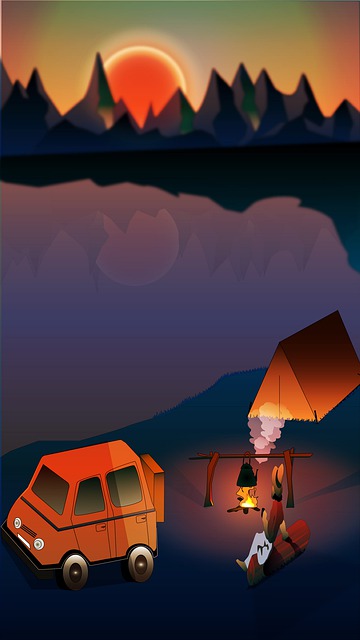 Acampar, Solo, Atardecer, Montar, Lago