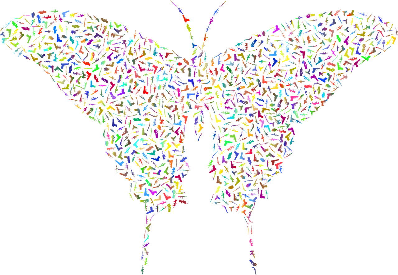 Download free HD stock image of Butterfly Weapons Free butterfly weapons freedom vector