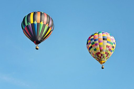 热气球, 多彩, 气球, 浮动, 气球飞行, 冒险, 文本空间, 热气球