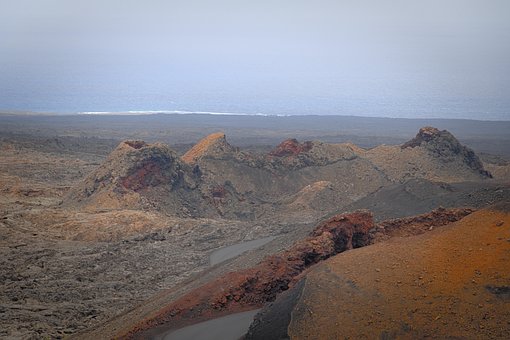 Lanzarote, Landskab, Timanfaya, Vulkan
