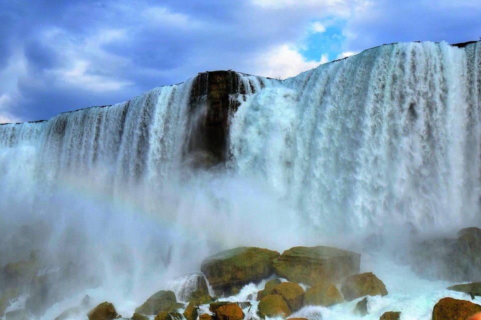 Niagara padá na vodu co je nepřímá metoda randění s kameny a fosílie
