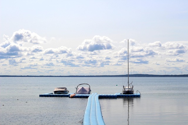 lake, sea, water, surface, open space, boat, swim, calm, weather, clouds, sky, nature, summer, yacht, to swim