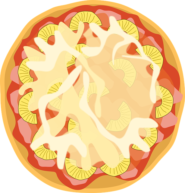 Pizza, Hawaii, Ham, Ananas