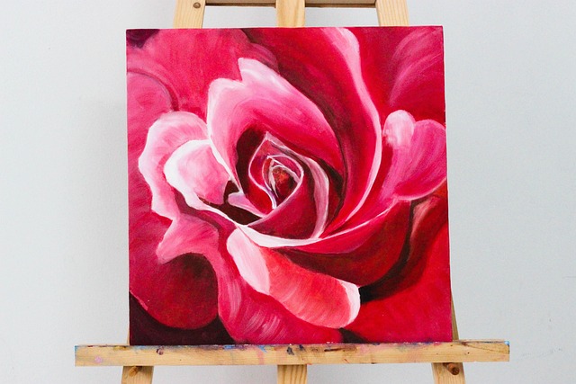Bloem, Rood, Olieverf Schilderij