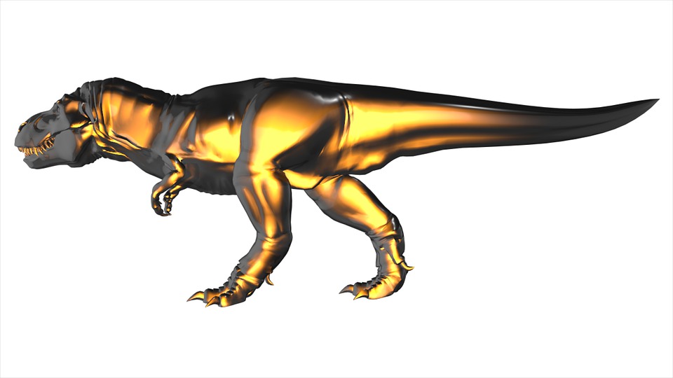 Keizer Oost Timor maak je geïrriteerd Gold Dino 3D Render Rendering - Free image on Pixabay