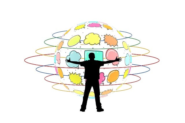 Free man silhouette balloon illustration
