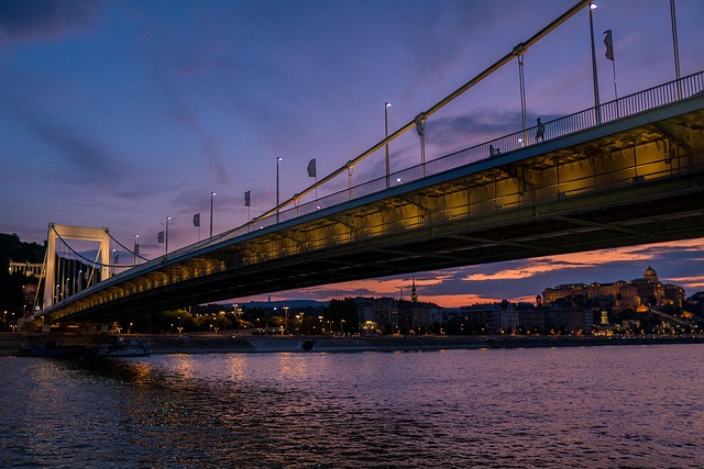 Budapest, Bro, Donau, By, Ungarn, Flyde