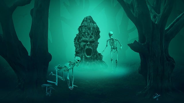 Free forest skeletons daemon illustration