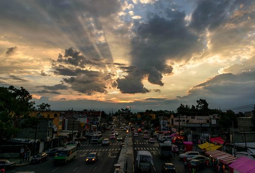 Sonnenuntergang, Stadt, Cdmx, Liebling