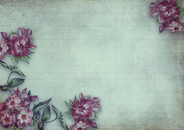 Vintage, Blumen, Anordnung, Textfreiraum