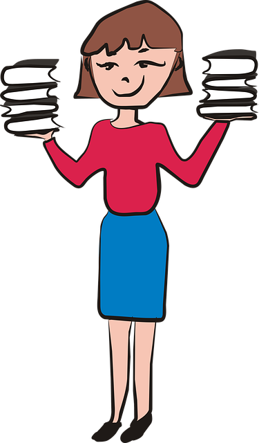 Free books librarian reading illustration