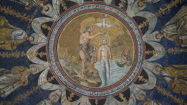 Ravenna, Mozaic, Aur, Albastru, Italia