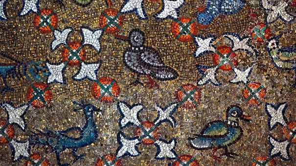Ravenna, Mozaic, Aur, Albastru, Alb