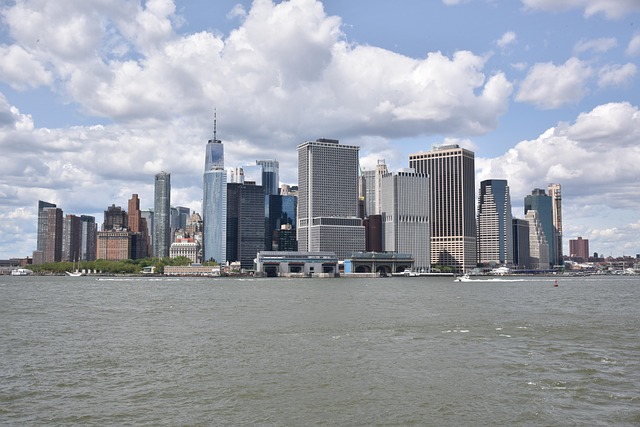 New York, Skyline, By, Skyskrabere