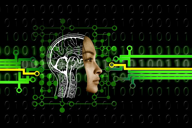Free face circuit board binary illustration